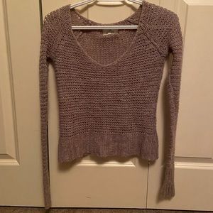 Aerie loose knit scoop v-neck sweater